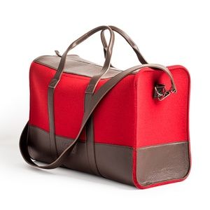 Knoll Weekender Bag in Red Wool Felt